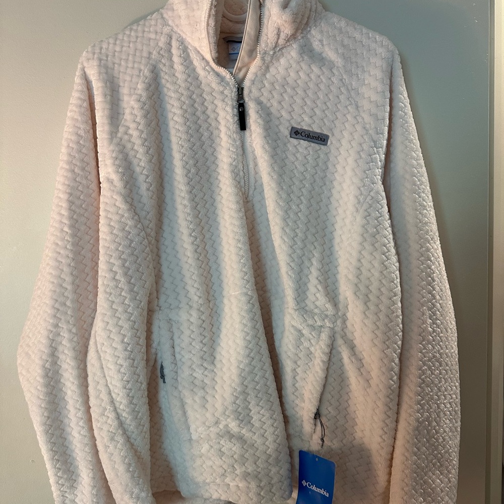 Columbia Cream Fleece Pullover